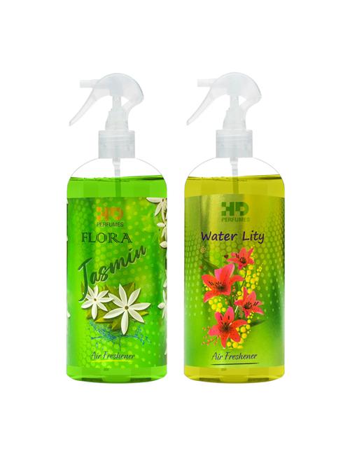 hd flora jasmin and water lity refreshing room freshener spray 300 ml pack of 2 - 17870747 - Very Small Image - 1