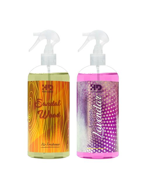 hd sandal wood and english lavender refreshing room freshener spray 300 ml pack of 2 - 17870788 - Very Small Image - 1
