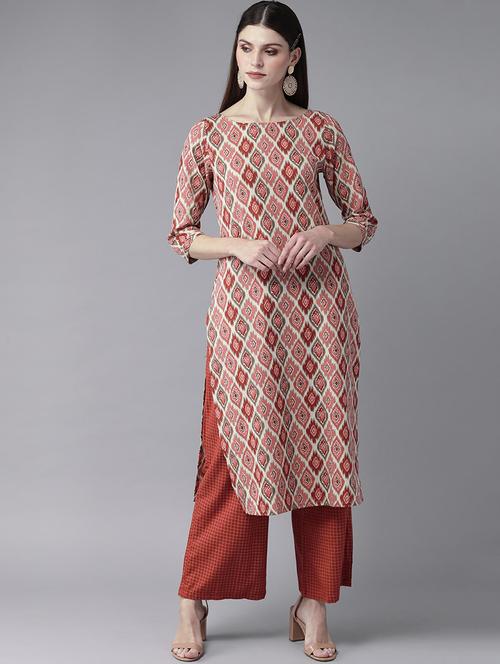ikat straight kurta - 17870921 - Very Small Image - 1