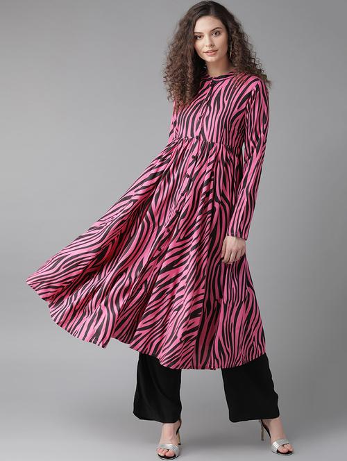 animal print flared kurta - 17870927 - Very Small Image - 1
