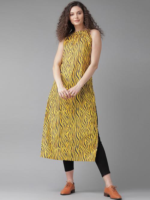 animal print straight kurta - 17870929 - Very Small Image - 1