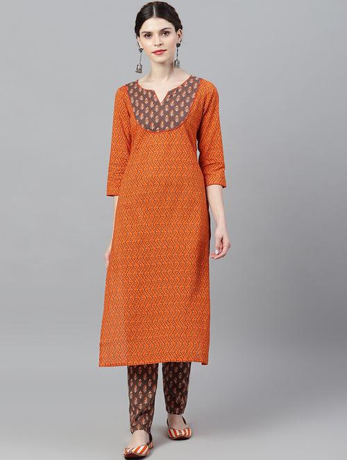 printed straight kurta - 17870933 - Very Small Image - 1