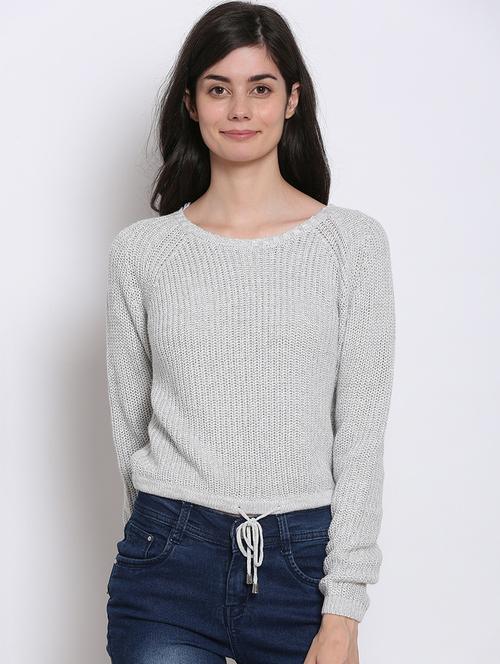 drawstring waist solid sweatshirt - 17871250 - Very Small Image - 1