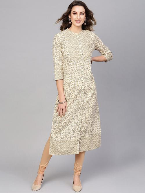 printed straight kurta - 17871298 - Very Small Image - 1