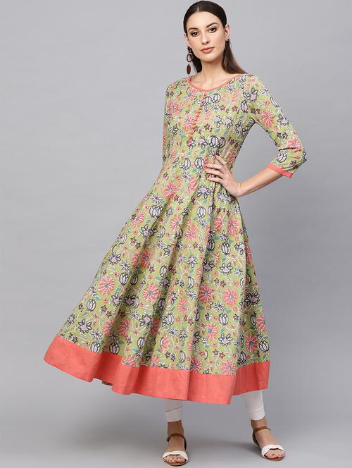 floral anarkali kurta - 17871320 - Very Small Image - 1