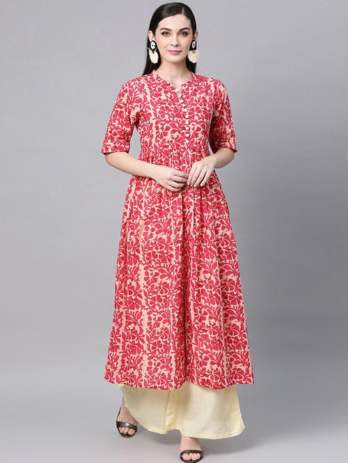 floral a-line kurta - 17871352 - Very Small Image - 1