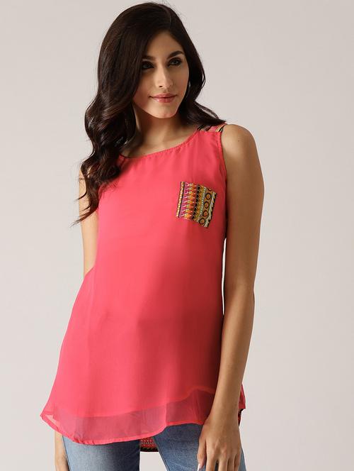 aztec printed round neck top - 17871371 - Very Small Image - 1