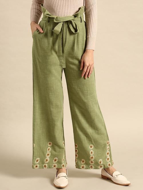 tie front pleated trouser - 17871482 - Very Small Image - 1