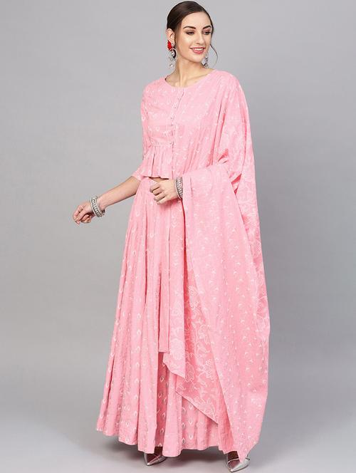 pastel flared lehenga - 17871550 - Very Small Image - 1