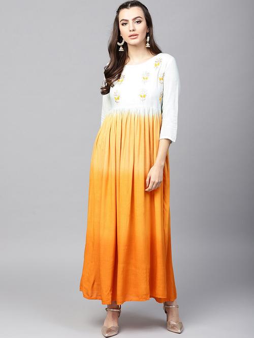 gota work ombre kurta - 17871556 - Very Small Image - 1