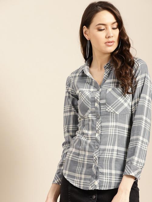 long sleeved checkered shirt - 17871626 - Very Small Image - 1