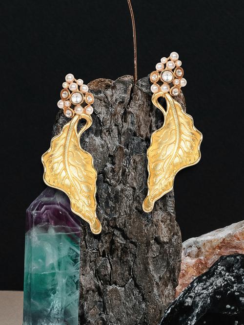 gold copper drop earring - 17871804 - Very Small Image - 1