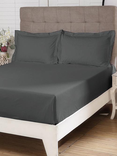 grey cotton bedsheet - 17872166 - Very Small Image - 1