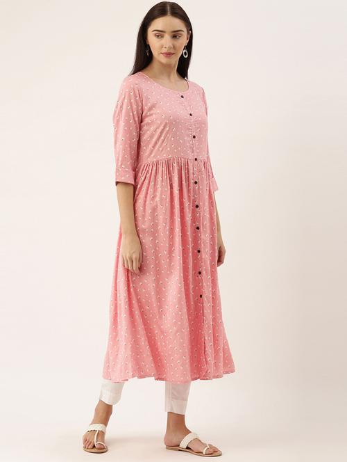 printed flared kurta - 17872383 - Very Small Image - 1