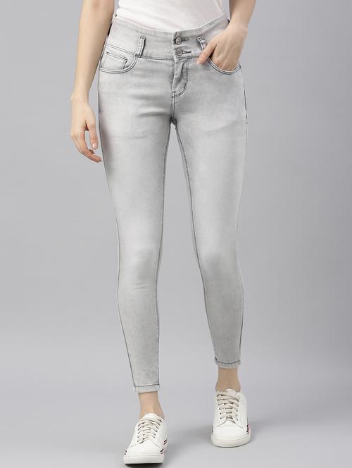 high rise stone washed jeans - 17872883 - Very Small Image - 1