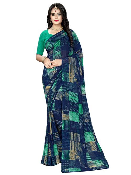abstract printed saree - 17872969 - Very Small Image - 1