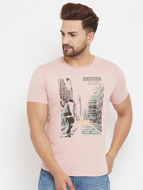 pink front print t-shirt - 17873136 - Very Small Image - 1