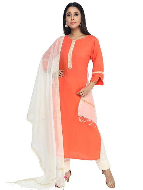 solid straight kurta - 17873578 - Very Small Image - 1