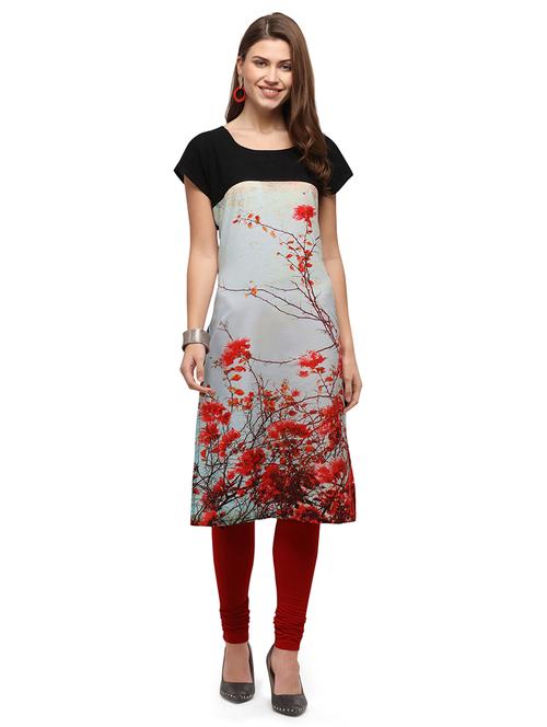 floral straight kurta - 17873898 - Very Small Image - 1