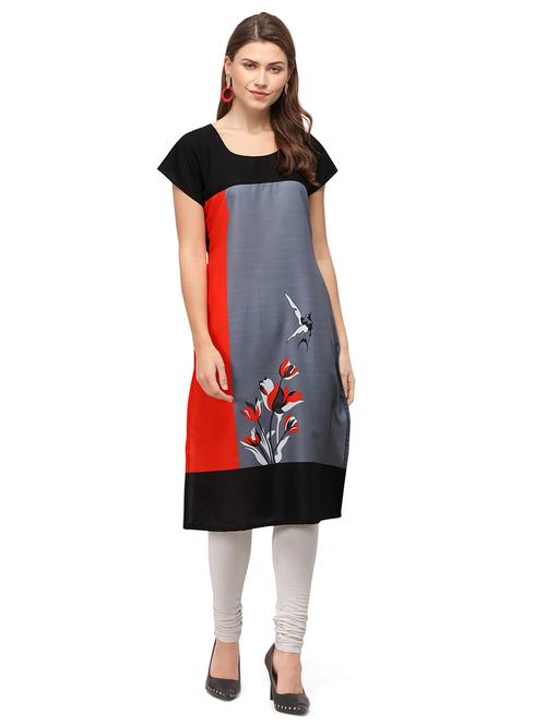 color block straight kurta - 17873902 - Very Small Image - 1