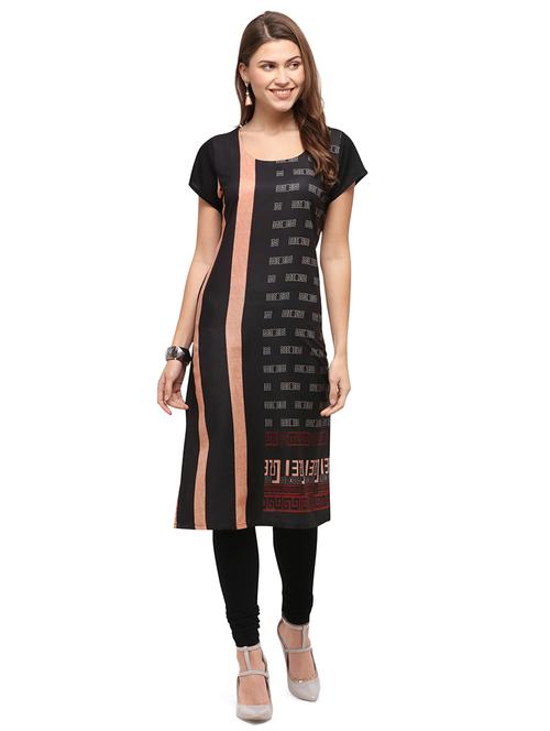 printed straight kurta - 17873903 - Very Small Image - 1