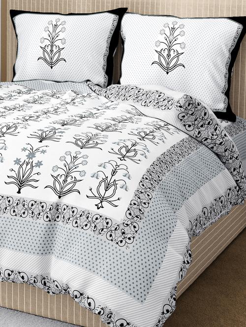 amer double bedsheet set super king size 100% premium cotton grey colour - 17874966 - Very Small Image - 1