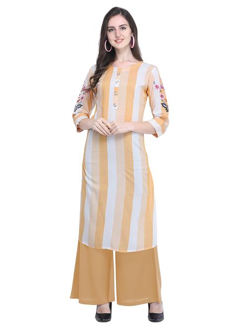 striped straight kurta - 17874982 - Very Small Image - 1
