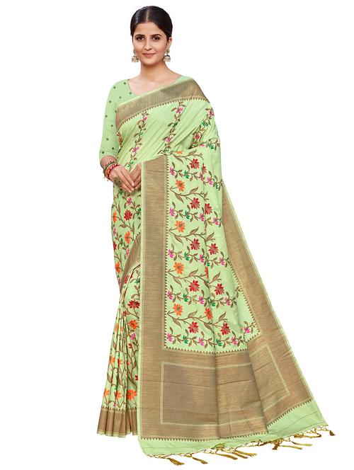 jacquard work banarasi saree with blouse - 17875054 - Very Small Image - 1
