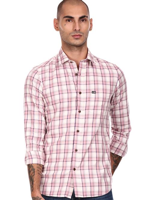 pink checkered casual shirt - 17875483 - Very Small Image - 1