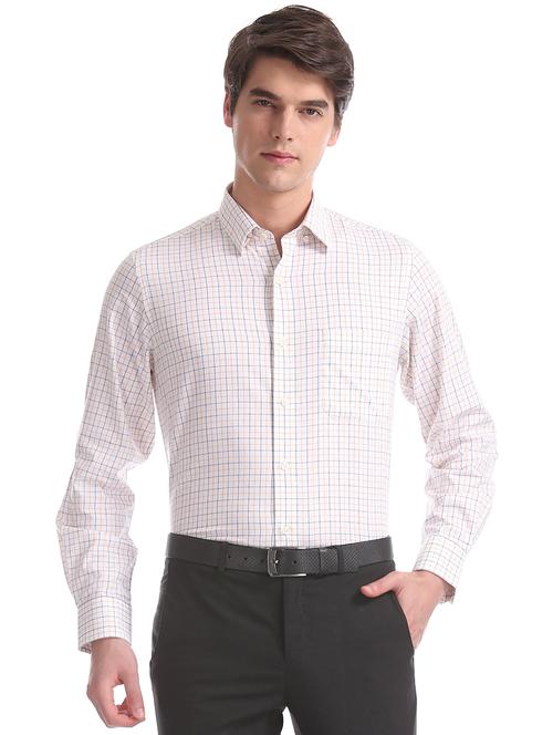 white checkered formal shirt - 17876039 - Very Small Image - 1