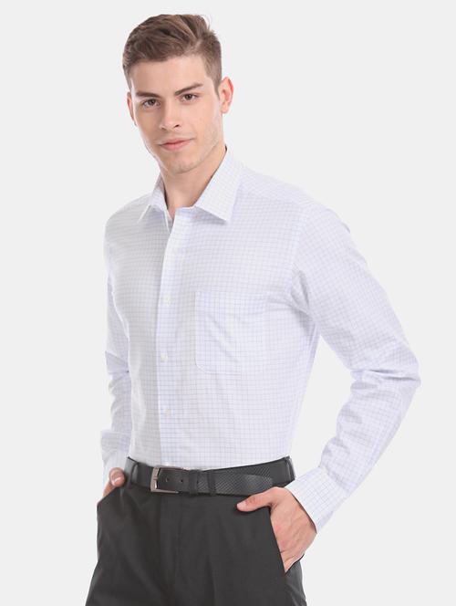 white checkered formal shirt - 17876041 - Very Small Image - 1