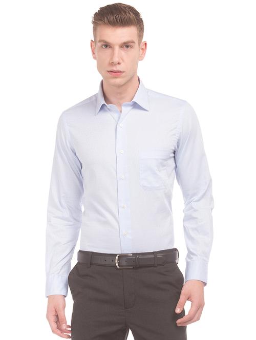light blue solid formal shirt - 17876042 - Very Small Image - 1