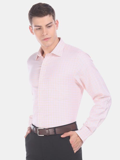 pink checkered formal shirt - 17876070 - Very Small Image - 1