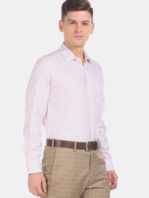 white checkered formal shirt - 17876074 - Very Small Image - 1