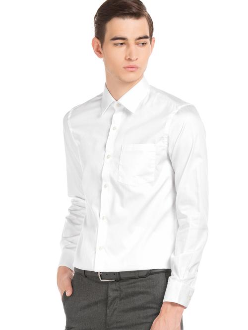 white self design formal shirt - 17876082 - Very Small Image - 1