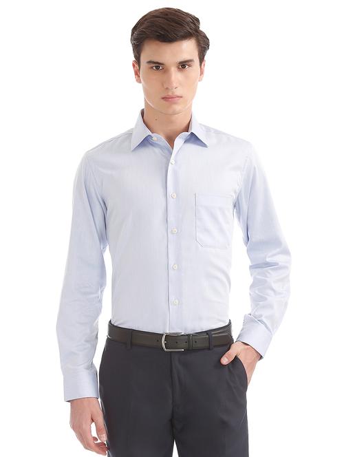 light blue solid formal shirt - 17876091 - Very Small Image - 1
