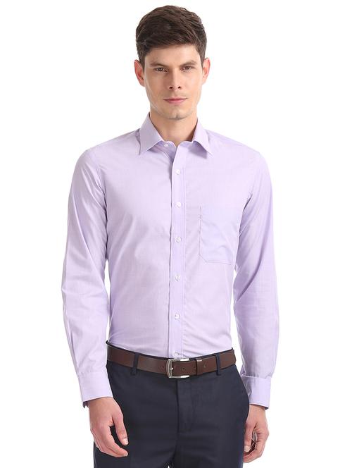 purple solid formal shirt - 17876127 - Very Small Image - 1