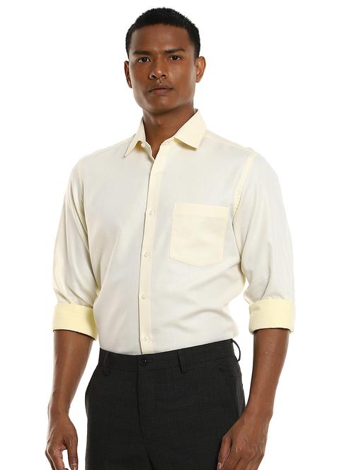 yellow self design formal shirt - 17876131 - Very Small Image - 1