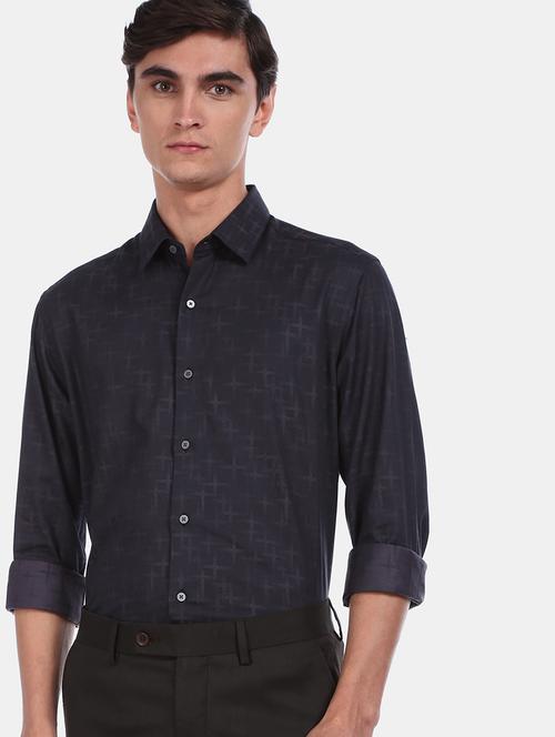 black printed formal shirt - 17876169 - Very Small Image - 1
