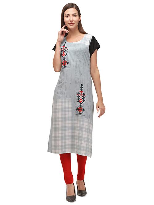 printed straight kurta - 17876293 - Very Small Image - 1