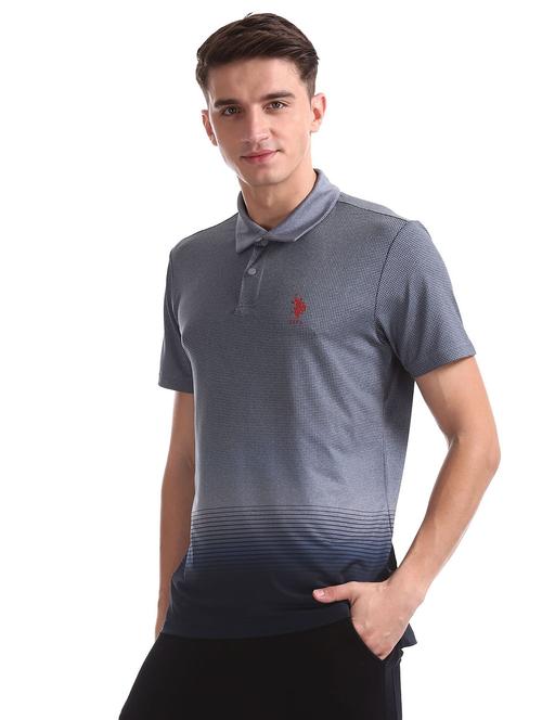 blue striped polo t-shirt - 17876552 - Very Small Image - 1