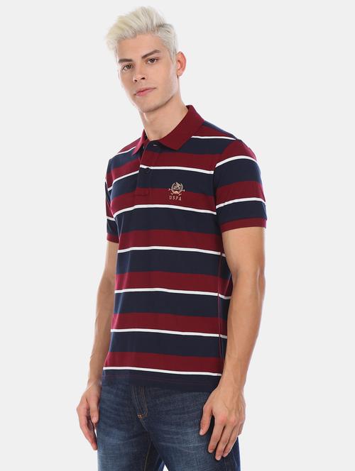 red striped polo t-shirt - 17876622 - Very Small Image - 1