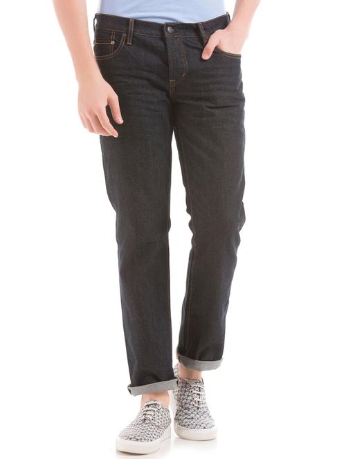 dark blue light washed denim jean - 17882923 - Very Small Image - 1