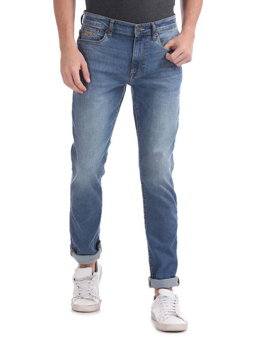 blue light washed denim jean - 17882945 - Very Small Image - 1