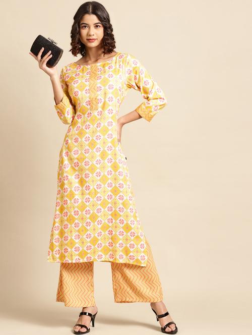 geometrical kurta palazzo set - 17885711 - Very Small Image - 1