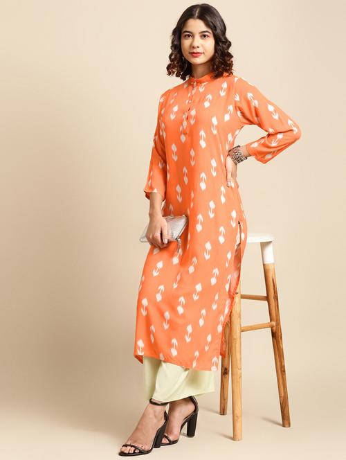 ikat straight kurta - 17885812 - Very Small Image - 1