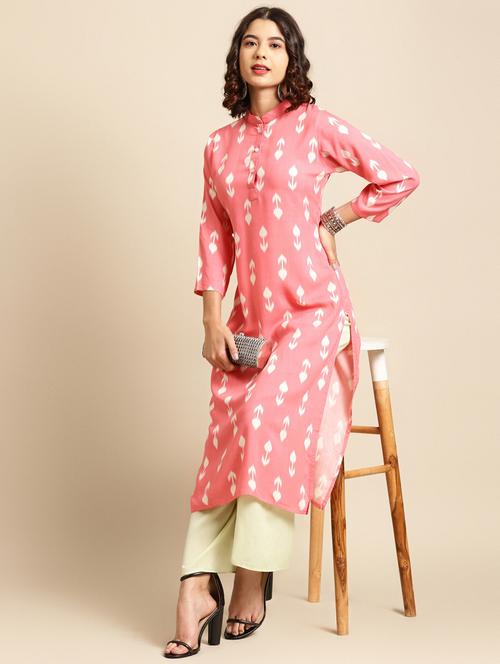 ikat straight kurta - 17885813 - Very Small Image - 1