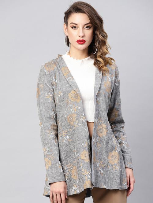 long sleeved floral blazer - 17885929 - Very Small Image - 1