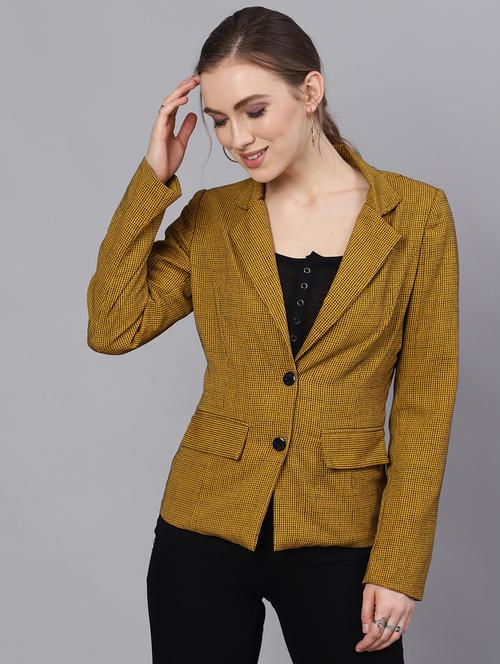 lapel neck checkered blazer - 17885930 - Very Small Image - 1