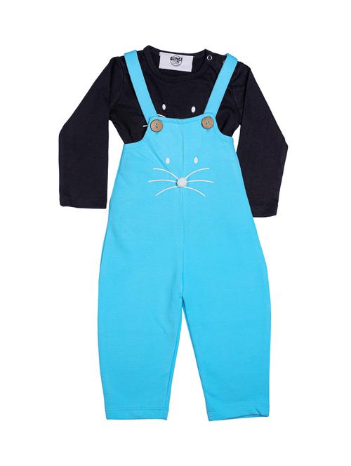 organic cotton baby blue dungarees pant - 17885972 - Very Small Image - 1